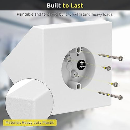 Fan Mounting Box, Ceiling Fan Mounting Bracket, Ceiling Fan Mounting Box, Ceiling Fan Mounting Kit, Fan Mounting Bracket, Fits Cathedral Ceiling Angles of 80° or Up, White,1-Pack - color: White