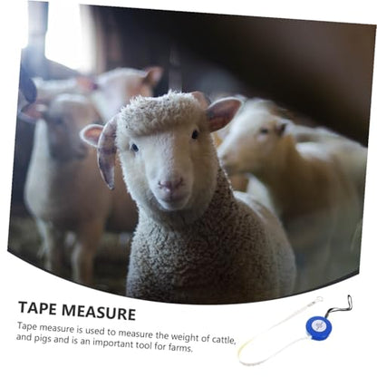 Animal Weight Tape Measure for Cattle and Horses 2.5M Blue Girth Measuring Tape for Livestock Body and Chest Circumference Measurement Style