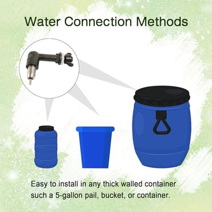 DIY Poultry Water Nipple Kit for Brid Chickens Chicks Rabbits Guinea Pigs Bunny and Small Pets