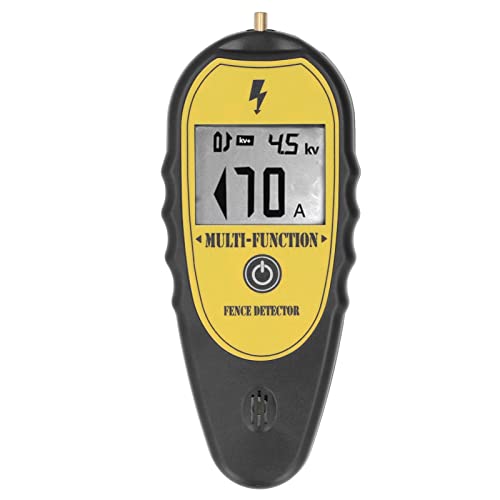 15KV Digital Fence Tester, Electric Fence Tester Fence Voltmeter Voltage Tester with LCD Display Fault Finder for Livestock 200V to 15000V Electric Fence Accessories Gardening Tools