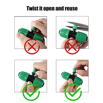 1/4 Barb Connector Plug Cap, Rubber Plug Fitting for 1/4 Hose Irrigation System(40PCS/Pack) - size: 1/4 inch Barb Plug Cap