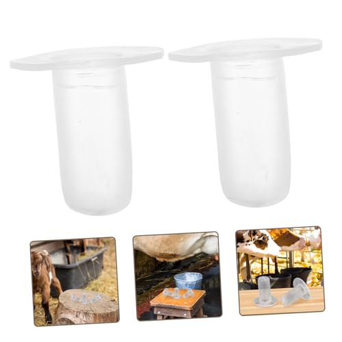 Abaodam 5pcs Calf Nursing Nipple Set Silicone Animal Feeding Teats for Cattle and Small Animals Sturdy Milk Bottle Accessories Comfort Fit Design