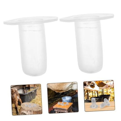 Abaodam 5pcs Calf Nursing Nipple Set Silicone Animal Feeding Teats for Cattle and Small Animals Sturdy Milk Bottle Accessories Comfort Fit Design
