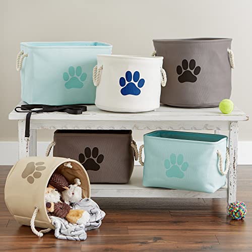Bone Dry Pet Storage Collection Collapsible Bin, Small Round, Gray - color: Gray, size: Small Round