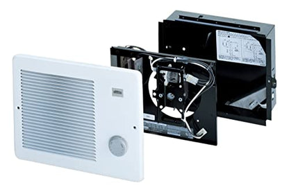 Broan-NuTone Wall Heater, White Grille Heater with Built-In Adjustable Thermostat, 750/1500W, 120/240V AC - size: 750/1500W