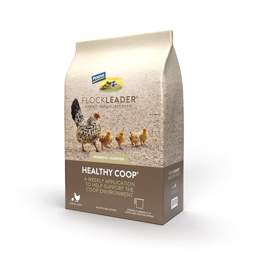 FLOCKLEADER Healthy Coop, Litter Additive for Chicken Coop with Probiotic & Acidifier, Reduces Odor, Wetness & Bacteria, 6lbs - size: 6 Pound (Pack of 1)