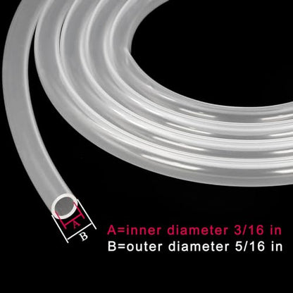 Silicone Tubing 3/16"ID 3ft Food Grade Hose Pure Silicon Tube | 3/16" ID x 5/16" OD Flexible High /Low Temp Silicone Tubing for Home Brewing Wine Making Food Safe (3.28ft Length) - size: 3/16” ID x 5/16" OD, style: 3 ft