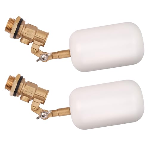 Float Valve 1/2 inch, Brass Water Float Valve with Adjustable Arm, Float Ball Valve Automatic Fill and Water Level Control for Water Trough,Fountains,Water Tank,Ponds,Pool,Aquariums - color: 1/2 in