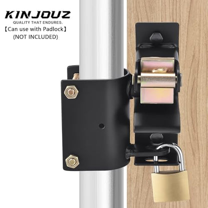 Heavy Duty One Way Farm Gate Latch - Lockable Fence Gate Latch for Metal Tube Gates, Livestock Cattle, Horse Corrals, Ranches, Pastures, Pet Cages & Fences, 1 Pack
