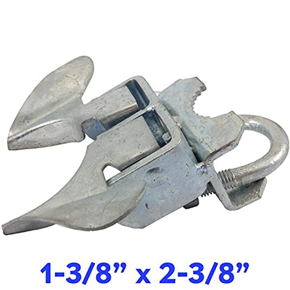 Galvanized Chain Link Fence Butterfly Gate Latch - 1-3/8" Gate Frame and 2-3/8" Gate Post - CASE Qty 25 - size: 1-3/8" X 2-3/8" - Case(25 Count)