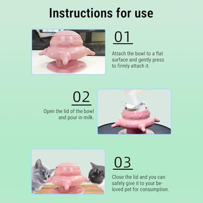 Haofy Puppy Milk Feeder Food Grade Silicone Suction Cup Base Multifunctional Kitten Nursing Station for Newborn Pets Milk Water Feeding Bowl