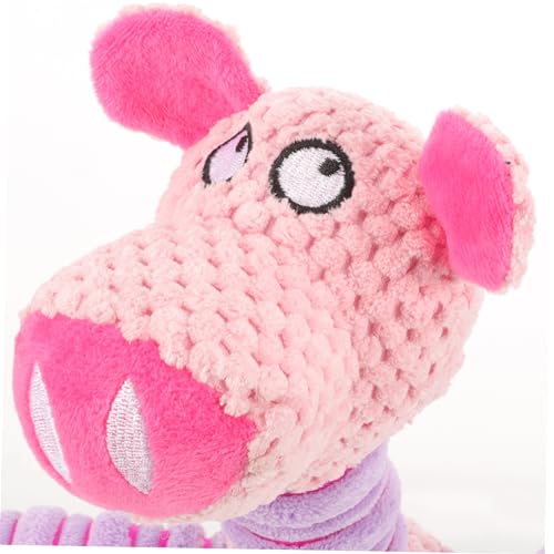 Housoutil Interactive Plush Dog Chewing Toy for Teething and Boredom Relief Cute -Necked Pig