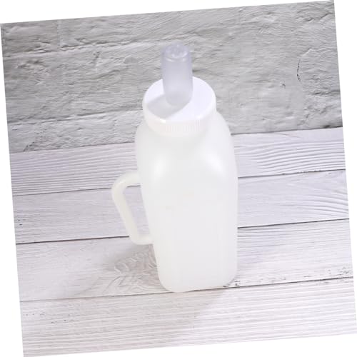 BESTonZON Complete 3-Piece Set Calf Nursing Bottle 2l Capacity Lid and Silicone Teat for Sheep