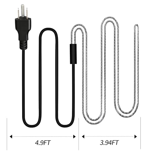 Chicken Water Heater Cord, Freeze-Proof Heated Waterer for Chickens & Poultry, Safe Low-Watt Heating Cable Keeps Water Ice-Free in Winter for Ducks, Rabbits & Small Animals (1 Pack)