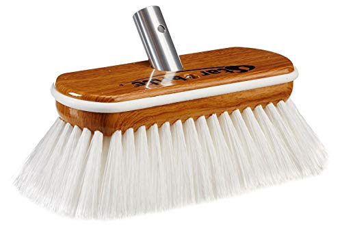 STAR BRITE 8" Premium Cleaning Brush – Synthetic Wood Block with High-Density Star Prene Fibers for Boat Decks, Docks & Tough Surfaces – Fits Extend-A-Brush Handles – Stiff Bristle, White (040172) - color: White, size: Premium 8" Brush