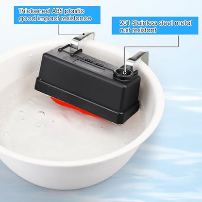 Threlaco 2 Pack Water Tank Float Valve Automatic Water Level Control Float Valve for Pond Farm Livestock Cattle Goat Horse Pool Aquariums Hydroponics and Reservoir Autofill Livestock Waterer