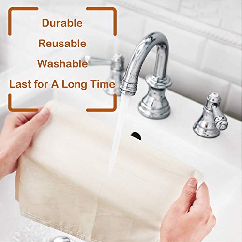 6 PCS 12"x12" Nut Milk Bags - 100% Unbleached Cotton Cheesecloth, Reusable Food Strainer Colander For Straining Almond/Oat Milk, Celery Juice, Cold Brew Coffee, Yogurt and Cheese Making - color: 6 pack