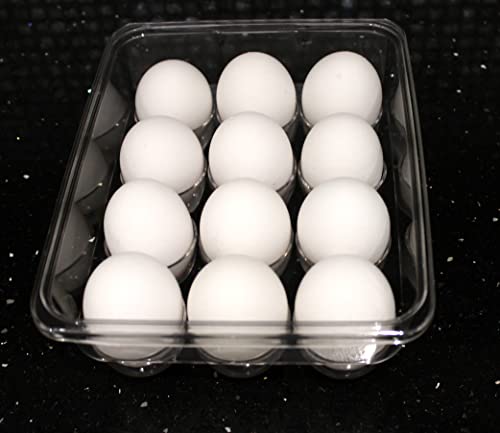 Dependable Industries inc. Essentials Stackable Plastic Egg Holder for Refrigerator with Lid – Clear 12 Count Fridge Egg Container, BPA Free Egg Storage Organizer Bin