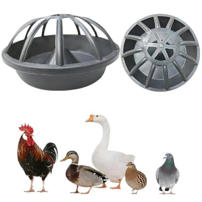 4PCS Chicken Feeder No Waste No Spill No Mess，Poultry Feeder and Waterer Set，12 Hole for Poultry ，Poultry Feeding troughs for Farms, Chickens, Ducks, Geese, Quails, Pigeons