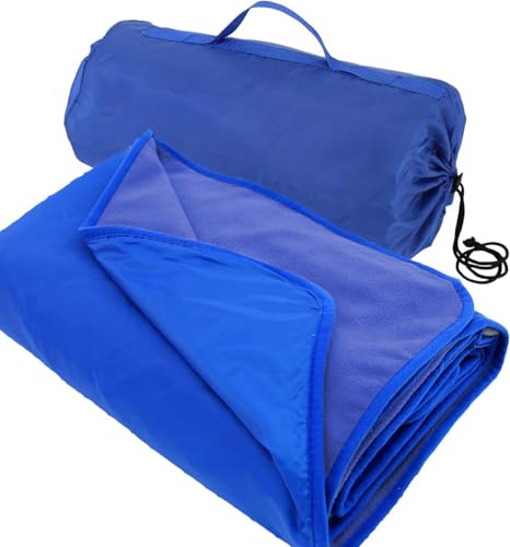 Threadart Waterproof Blanket Outdoor Stadium Blanket | Royal Blue | Waterproof & windproof outdoor stadium blanket, 55"x79"; Great for camping, picnics, sports, festivals & beach - color: Royal Blue
