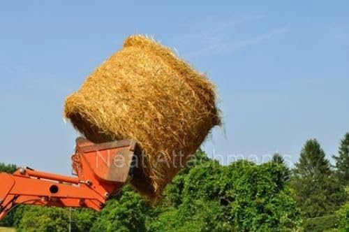 Front Loader Bucket Hay Bale Spear Attachment w/ 2 x 39" Bale Spears, Rated 3000 LB - size: 2 x 39"