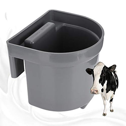 HEEPDD Calf Feeder HLMP70B, Bucket with Replaceable Nipples, 4L Capacity for Cattle and Sheep Calf Feeder HLMP70B, Plastic Milk Feed Nan Domestic Animals (4L Feeding Bucket Complete Set)