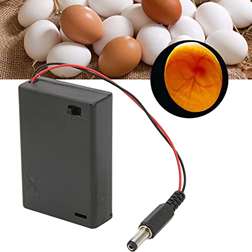 Egg Candler Tester, Bright Cool LED Light Candling Lamp Rechargeable Egg Monitoring Tester with Extension Line for Monitoring Eggs Development (Battery Box) - size: battery box