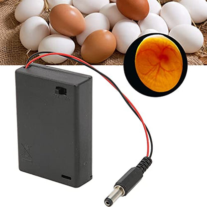 Egg Candler Tester, Bright Cool LED Light Candling Lamp Rechargeable Egg Monitoring Tester with Extension Line for Monitoring Eggs Development (Battery Box) - size: battery box