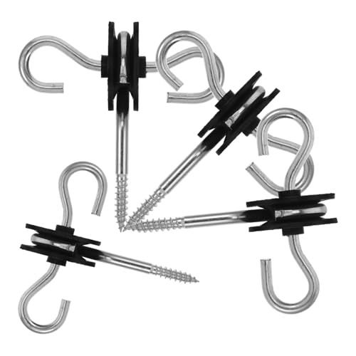 POPETPOP 4pcs Fence Kit Accessories Gate Handles Insulators Conductive Spring for Farm Garden