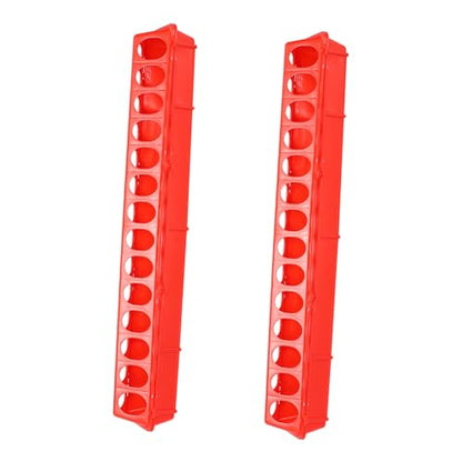 Toyvian 2pcs Chicken Food Trough Feeder Galvanized Poultry Supplies Food Bowl DIY Feeder Poultry Feeding Trough