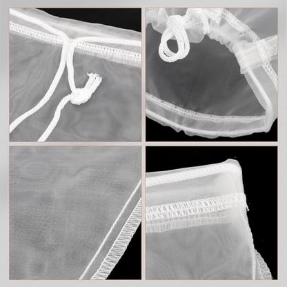 Reusable Nut Milk Bag Strainer 2pcs 12x12 Inch Nylon Fine Mesh Filter for Almond Milk Juice Food Grade Filter Bags for Home Kitchen Use