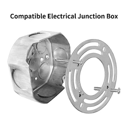 2 Pack Universal Fixture Mounting Bracket Heavy Duty 50 LB Rated, 4 Inches Diameter Steel Round Crossbar With Screw for Ceiling Pendant Light, Chandelier, Wall Sconces, Barn Lights