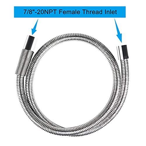 Commercial Pre Rinse Sprayer Hose Replacement Kit for Kitchen Dish Sink Faucet, 60 Inch Flexible Stainless Commercial Pre Rinse Kitchen Faucet Hose Parts