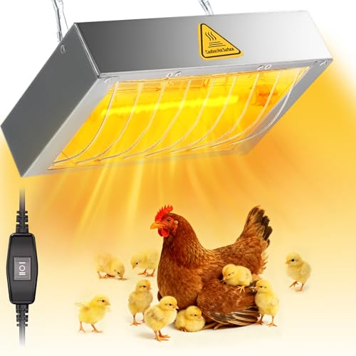 400W Chicken Coop Heater Lamp, Brooder Heat Lamp for Chickens, Adjustable Temp and Height, No Assembly Heater for Chicks Pets Livestock, 2 Pack - color: Heat lamp 400W - 2 Pack