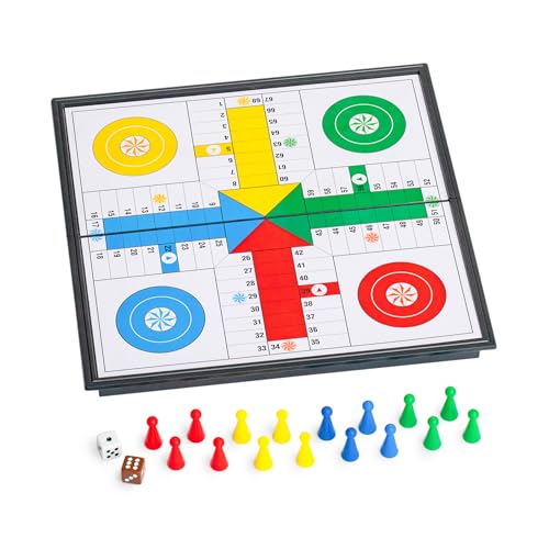 Ludo Magnetic Folding Travel Board Game Set - 9.75 Inches