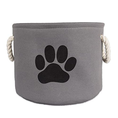 Bone Dry Pet Storage Collection Collapsible Bin, Small Round, Gray - color: Gray, size: Small Round