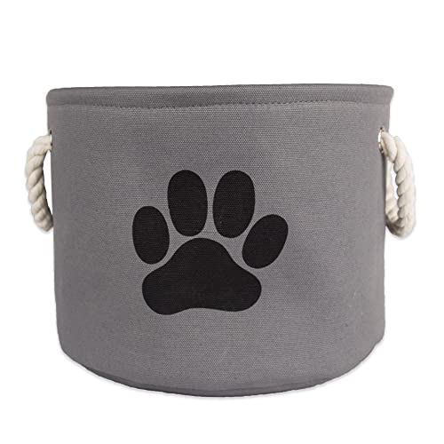 Bone Dry Pet Storage Collection Collapsible Bin, Small Round, Gray - color: Gray, size: Small Round