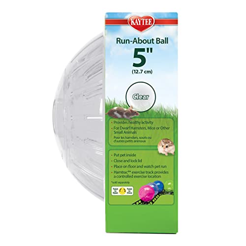 Kaytee 5" Clear Run-About Exercise Ball for Pet Dwarf Hamsters & Mice (Pack of 2) - color: Clear, size: 5" (Pack of 2)