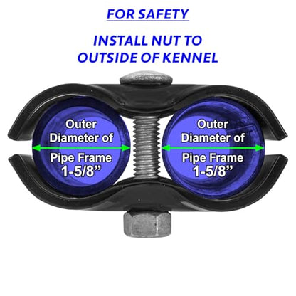 Chain Link Fence Bull Dog Commercial Duty Gate Hinge-for 6-5/8" Outside Diameter Gate Post/Pipe & 1-5/8 Thru 1-7/8" Gate Frames - CASE Qty 4 - size: 6-5/8" Post - CASE