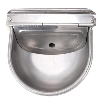 CHICIRIS Automatic Animal Drinking Water Bowl, 304 Stainless Steel Waterer with Float Valve for Livestock Cattle Horse Dog, Auto Water Dispenser for Farm