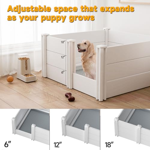 Whelping Box for Dogs, Puppies,48x48x18in,with Pig Rails Washable Pad,Suitable for Small Medium Large Breeds, White,Whelping Supplies - style: 48"L x 48"W x 18"H