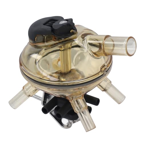 Milking Claw 320CC PSU Stainless Steel Milk Collector, Cow and Sheep Milking Machine Accessory with Air Shut Off Valve, Transparent Farm Milk Collection Tool for Dairy