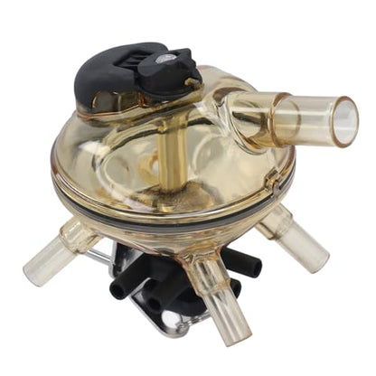 Milking Claw 320CC PSU Stainless Steel Milk Collector, Cow and Sheep Milking Machine Accessory with Air Shut Off Valve, Transparent Farm Milk Collection Tool for Dairy