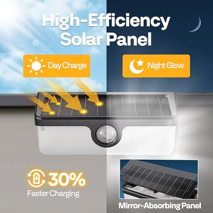VIVOHOME Linkable Solar Lights Outdoor, 2500LM Motion Sensor Wall Lights with Diffuser for Extra Wide Lighting, IP65 Waterproof, Solar Powered for Fence Garden, Patio, Porch, Yard, 4 Pack - size: 4 Pack