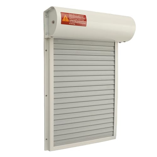 Automatic Chicken Coop Door, Solar Powered Timer Metal Poultry Door with LED Display Controller, for Chicken Duck Goose Farm Safety Equipment (White) - color: White