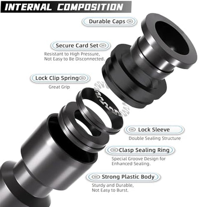 45 Pack Quick Connect 1/4" Drip Tubing Irrigation Fittings Kit Universal 1/4'' Drip Irrigation Tubing Connectors Leak Free Fitting Set Includes 10 Tee 10 Coupling 10 Elbow 10 End Cap 5 Shut Off Valve - size: 45PCS 1/4" Connector Fittings Kit