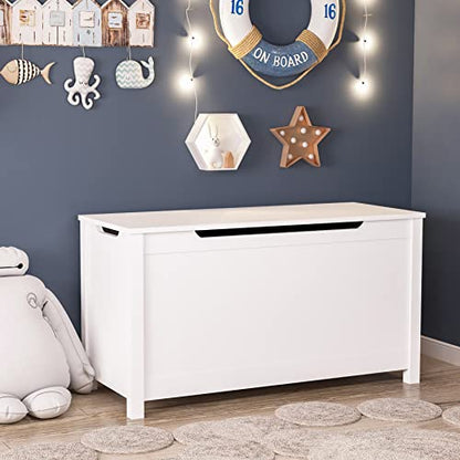 20 Gallon White Toy Box for Patio Indoor Storage Box with Lid 2.7 cu ft Easy Assembly White