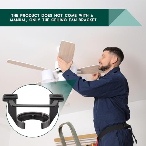 Zonon 1 Pack Ceiling Fan Mounting Bracket Ceiling Fan Mounting Kits for Cathedral Canopy Living Room, Black (Without Wire) - style: Without Wire