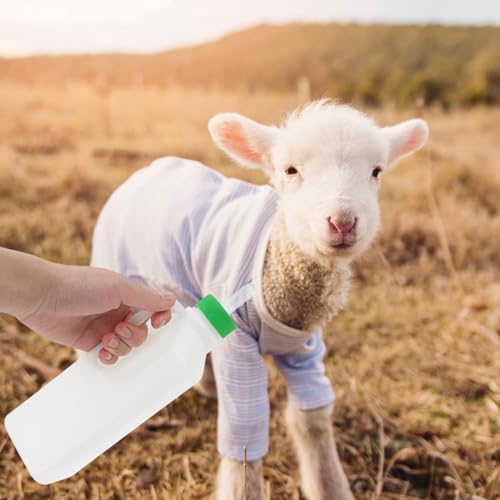 Totority Goat Bottle Nipples 6 Pack Sheep Feeder Nipple Replacements for Lambs Calves and Newborn Livestock Silicone Nursing Bottle Teats with Milk Flow Valve for Barn Feeding