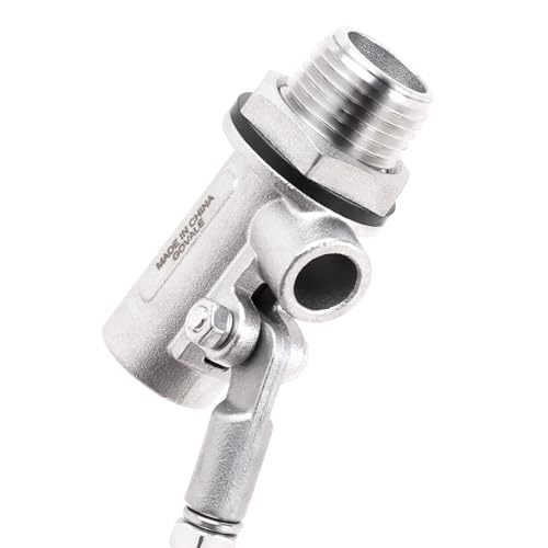 Stainless Steel Float Ball Valves - 1/2" NPT Male Thread Flow Control Float Sensor Valve Automatic Water Level Control Float For Tank Pond Water Tower (pack of 2) - size: 0.5 Inch